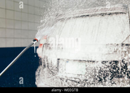 Auto waschen in Beirut station Stockfoto