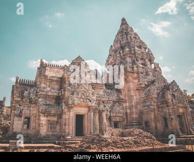 Phanom Rung Historical Park Luftaufnahme in Buriram, Thailand Stockfoto