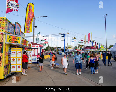 Illinois State Fair Carnival Midway. Springfield, Illinois. Stockfoto