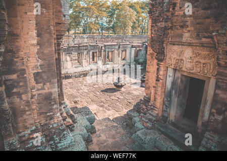 Phanom Rung Historical Park Luftaufnahme in Buriram, Thailand Stockfoto