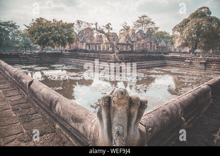 Phanom Rung Historical Park Luftaufnahme in Buriram, Thailand Stockfoto