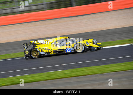 TOWCESTER, VEREINIGTES KÖNIGREICH. 30 Aug, 2019. Team RACING TEAM NEDERLAND (NLD) - oreca 07 - Gibson: Frits van Eerd (NLD)/Giedo VAN DER GARDE (NLD)/Job Van Uitert (NLD) während der Freien Praxis 1 der FIA World Endurance Championship mit 4 Stunden Silverstone Silverstone Circuit am Freitag, August 30, 2019 in TOWCESTER, ENGLAND. Credit: Taka G Wu/Alamy leben Nachrichten Stockfoto