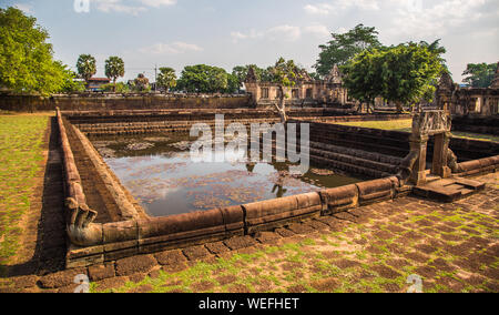 Phanom Rung Historical Park Luftaufnahme in Buriram, Thailand Stockfoto