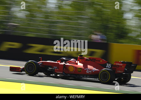 Spa Francorchamps, Belgien. 30 Aug, 2019. Ferrari-pilot CHARLES LECLERC (MC) in Aktion im zweiten Freien Training der Formel 1 Grand Prix von Belgien in Spa-Francorchamps - Belgien Quelle: Pierre Stevenin/ZUMA Draht/Alamy leben Nachrichten Stockfoto