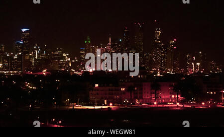 Melbourne Stadtbild, Sky Line, Nacht, Australien Stockfoto