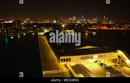 Melbourne Stadtbild, Sky Line, Nacht, Australien Stockfoto