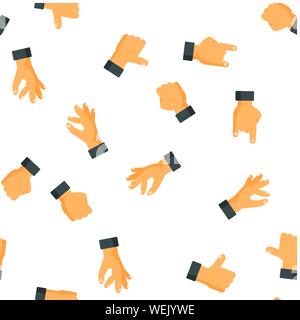 Geste Elemente Vektor nahtlose Muster Stock Vektor