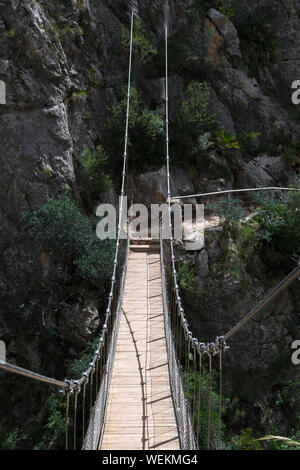 Hängebrücke in Chelva, Spanien Stockfoto