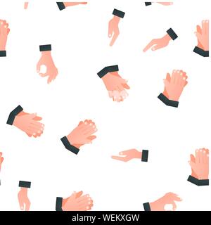 Geste Elemente Vektor nahtlose Muster Stock Vektor
