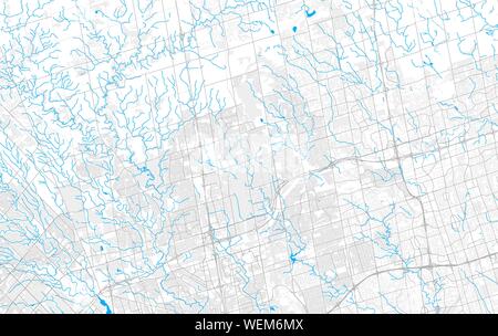 Reich detaillierte Vektor Lageplan von Vaughan, Ontario, Kanada. Karte Vorlage für Wohnkultur. Stock Vektor