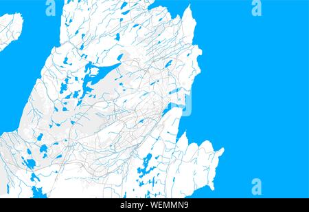 Reich detaillierte Vektor Lageplan von St. Johns, Neufundland und Labrador, Kanada. Karte Vorlage für Wohnkultur. Stock Vektor