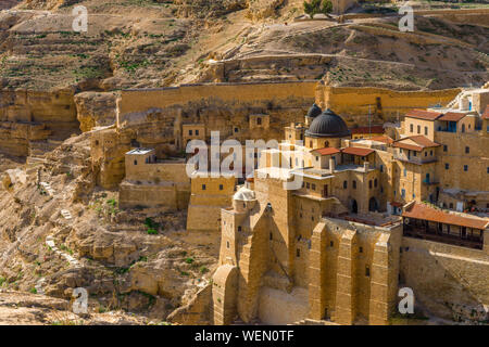 Der Heilige Lavra des Heiligen Sabbas in der Judäischen Wüste, Israel Stockfoto