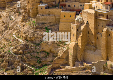 Der Heilige Lavra des Heiligen Sabbas in der Judäischen Wüste, Israel Stockfoto