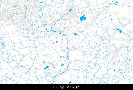 Reich detaillierte Vektor Lageplan von Cambridge, Ontario, Kanada. Karte Vorlage für Wohnkultur. Stock Vektor