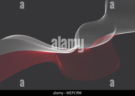 Polen Flagge schwenkten Hintergrund. Vector Illustration. Eps 10. Stock Vektor