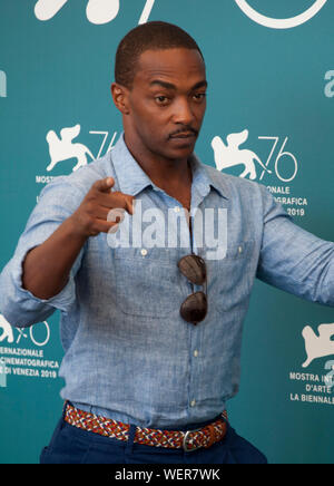 Venedig, Italien, 30. August 2019, Anthony Mackie am Fotoshooting für die Film Seberg auf der 76. Filmfestival von Venedig, Sala Grande. Credit: Doreen Kennedy/Alamy leben Nachrichten Stockfoto