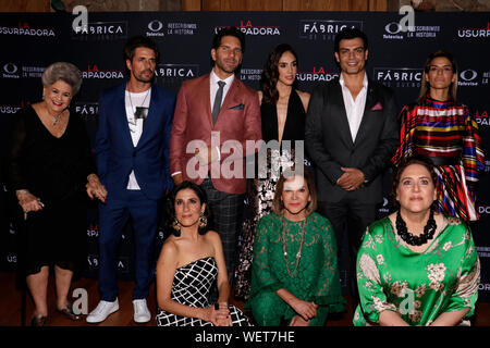 Ciudad de México. (29.08.2019). Präsentation de la Telenovela 'La Usurpadora" producida por Carmen Armendáriz, en el Club de Banqueros de México. Stockfoto