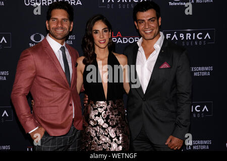 Ciudad de México. (29.08.2019). Präsentation de la Telenovela 'La Usurpadora" producida por Carmen Armendáriz, en el Club de Banqueros de México. Stockfoto