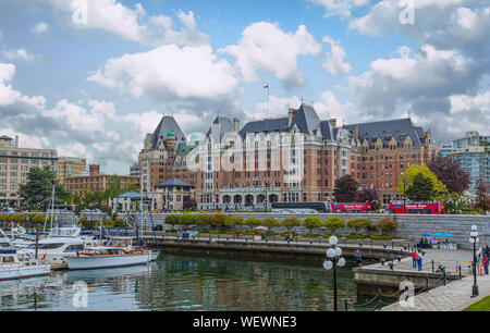 VICTORIA, BRITISH COLUMBIA - 18. Mai 2017: Victoria ist die Hauptstadt der kanadischen Provinz British Columbia, an der südlichen Spitze von V Stockfoto