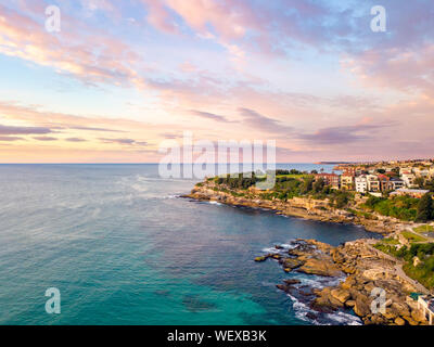 Bondi Luftaufnahme bei Sonnenaufgang Stockfoto