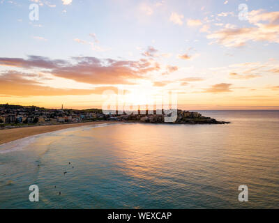 Bondi Luftaufnahme bei Sonnenaufgang Stockfoto