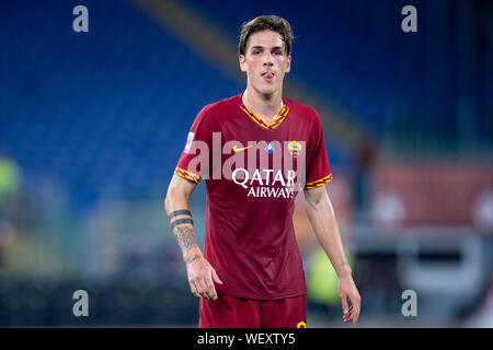 NicoloÕ Zaniolo der AS Roma während der Serie ein Match zwischen AS Roma und Genua FC am Stadio Olimpico, Rom, Italien Am 25. August 2019 Stockfoto