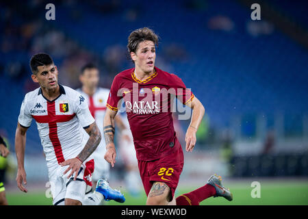 NicoloÕ Zaniolo der AS Roma während der Serie ein Match zwischen AS Roma und Genua FC am Stadio Olimpico, Rom, Italien Am 25. August 2019 Stockfoto