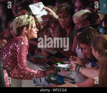 Venedig, Italien. 30 Aug, 2019. Die amerikanische Schauspielerin Kristen Stewart besucht die Seberg Premiere auf der 76th Venedig Film Festival am Freitag, 30. August 2019. Foto von Rune Hellestad/UPI Quelle: UPI/Alamy leben Nachrichten Stockfoto