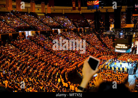 ASU-Neulinge bei Sun Devil Stadium willkommen. Stockfoto