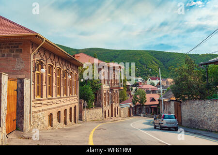 Shaki, Aserbaidschan 24. August, 2019 Straßen der Altstadt Stockfoto