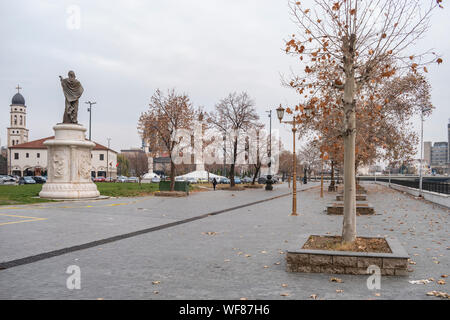 Skopje, Mazedonien - Dezember 2018: Blick von Dimitar Valhov entfernt. Stockfoto