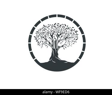 Olive Tree Vector Illustration Design Template Stock Vektor