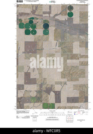 USGS Topo Karte Staat Washington WA Schoonover 20110401 TM Wiederherstellung Stockfoto