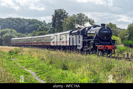 Ex British Railway Schwarz 5 Dampfmaschine Nr. 44871 am Sommer, der Dampf bis Ereignis am 17. August 2019 an Bo'ness & Kinneil Railway Bo'ness Falkirk Schottland Großbritannien Stockfoto