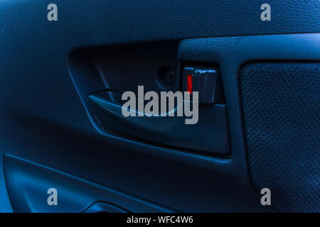 Auto Türgriff übersicht Tür entriegelt ist. Bild für Auto, Innen-, Verkehrs- und abstraktes Konzept. Hochauflösende Bilder Galerie. Stockfoto