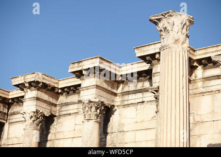 Hadrian's Bibliothek Detail der Wand, monastiraki Athen Griechenland Stockfoto