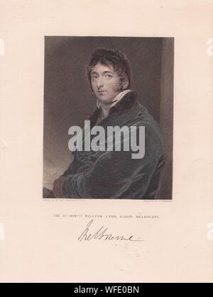 Buchen Sie Platte/Drucken von der 'richtigen Hon. William Lamb, Baron Melbourne' Stockfoto