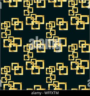 Plätze nahtlose Muster. Gold Metallic Textur Stock Vektor