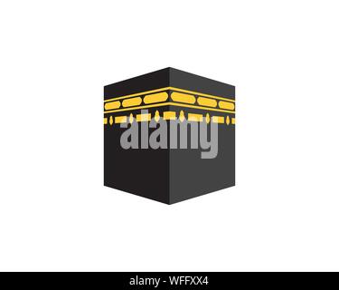 Die kaaba Vektor-illustration Icon Design vorlage Stock Vektor