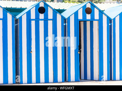 Italien, Sorrento, Detail der baden Kabinen Stockfoto