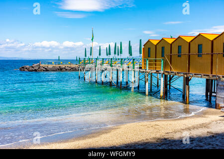 Italien, Sorrento Küste zum Baden, ausgestattet Stockfoto