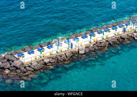 Italien, Sorrento Küste zum Baden, ausgestattet Stockfoto