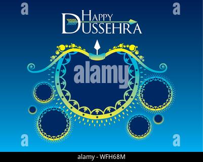 Vijayadashami oder Dussehra ist eine große hinduistische Fest Feier Plakat und Ihren Text Marke oder Firma Konzept Design schreiben Stock Vektor