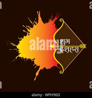 Vijayadashami oder Dussehra ist eine große hinduistische Fest Feier Plakat und Ihren Text Marke oder Firma Konzept Design schreiben Stock Vektor