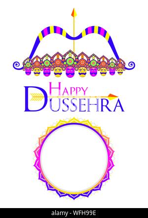 Vijayadashami oder Dussehra ist eine große hinduistische Fest Feier Plakat und Ihren Text Marke oder Firma Konzept Design schreiben Stock Vektor