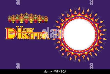 Vijayadashami oder Dussehra ist eine große hinduistische Fest Feier Plakat und Ihren Text Marke oder Firma Konzept Design schreiben Stock Vektor