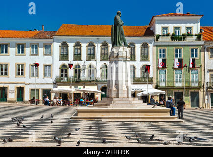 Tomar, zentraler Platz, der Praça da República, Ribatejo, Portugal Stockfoto