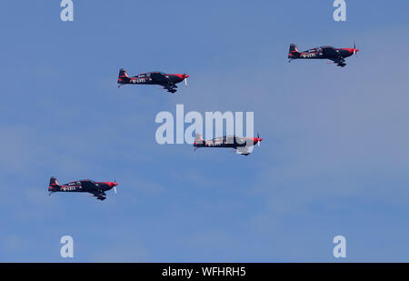 Die Blades Kunstflug display Team an der Torbay Airshow 2019. Stockfoto