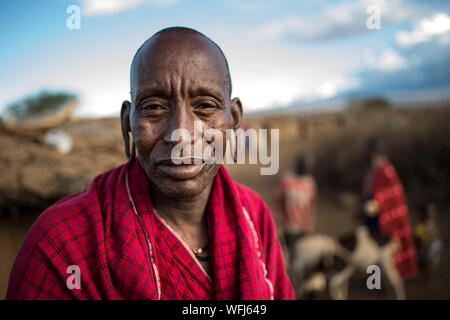 Masai Stamm Menschen, Amboseli National Park, Kenia Stockfoto