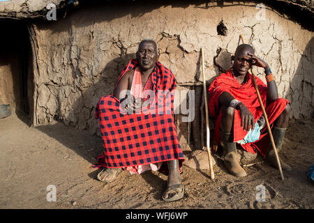 Masai Stamm, Amboseli Nationalpark, Kenia Stockfoto